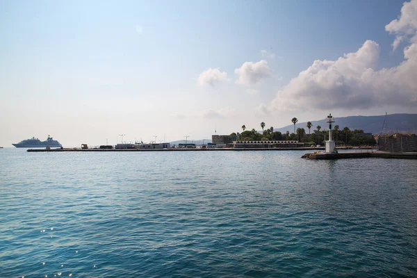 Kos Coastline Ancient Walls Beautiful Summer Landscape Greece — Stock Photo, Image