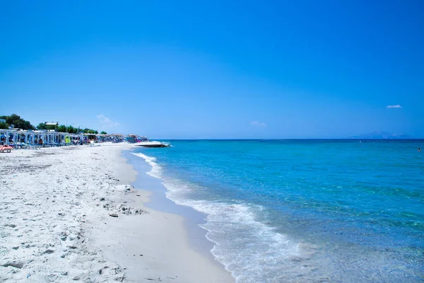 Weißer Sandstrand Und Azurblaues Wasser Urlaubskonzept Griechenland Insel Kos — Stockfoto