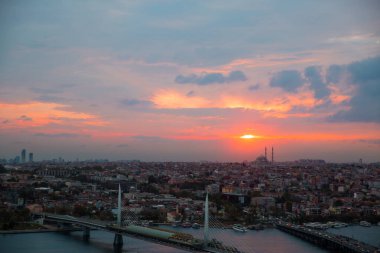 İstanbul manzaralı gün batımı