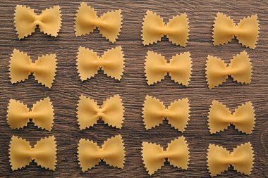 Makarna arkaplanı, farklı türde makarna. 