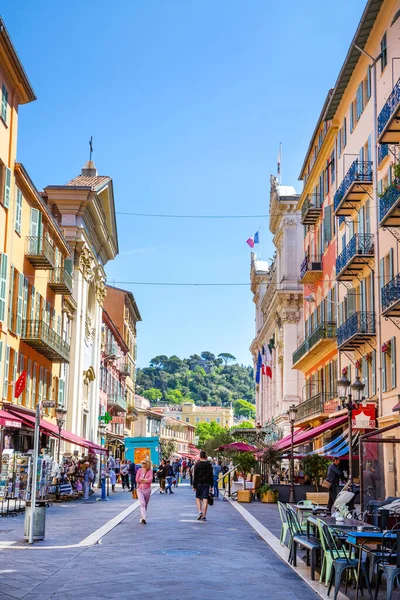 Güzel Fransa Nisan 2017 Nice French Riviera Bir Sürü Turist — Stok fotoğraf