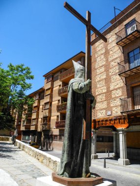 Segovia, İspanya - 30 Mayıs 2015. Segovia, İspanya - Kardeşlik Anıtı, la semana Santa veya Kutsal Hafta. Segovia, İspanya.                        