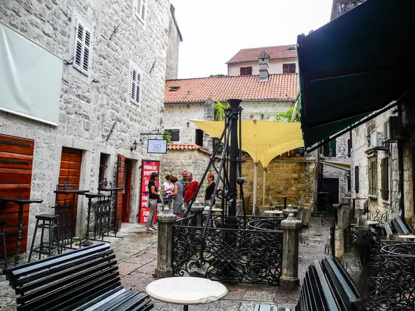 Kotor Monténégro Septembre 2014 Rue Étroite Dans Vieille Ville Kotor — Photo