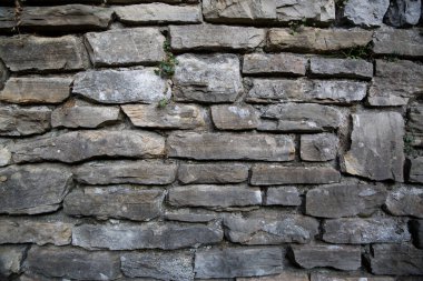 Tuğla duvar arkaplanı, yatay geniş tuğla duvar. 