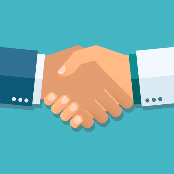 Vector handshake illustration. Background for business and finance