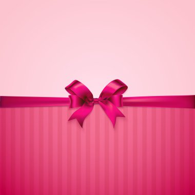 Kırmızı yay ile yaratıcı arka plan. Vektör çizim