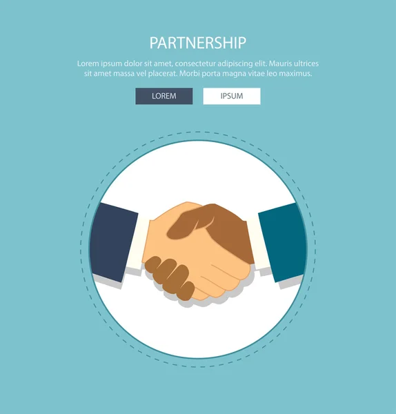Vektorové ilustrace handshake. Pozadí pro podnikání a financí Royalty Free Stock Vektory