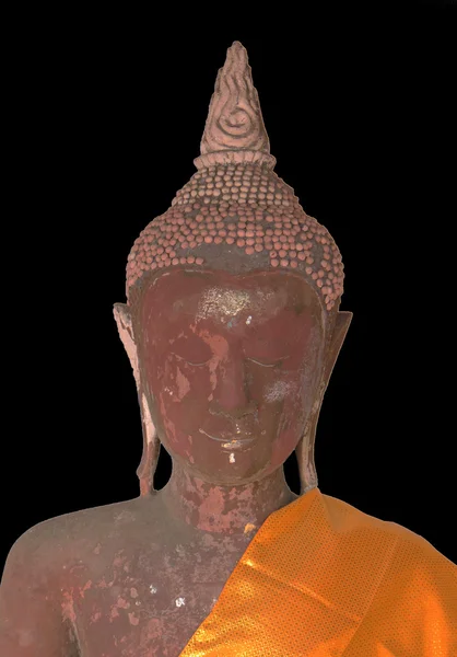 Buda heykeli antika siyah arka plan ile