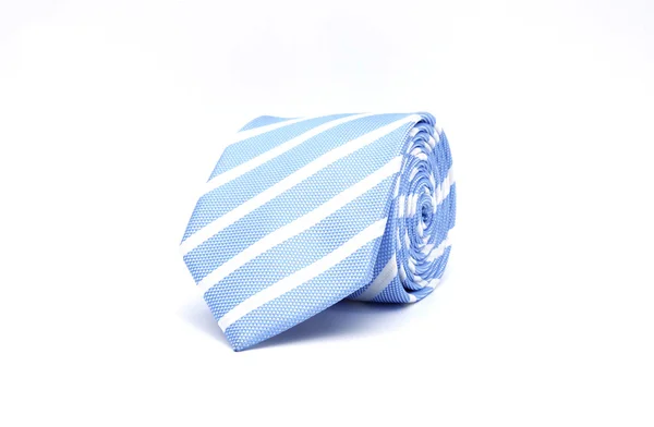 Beyaz şeridi ile mavi kravat