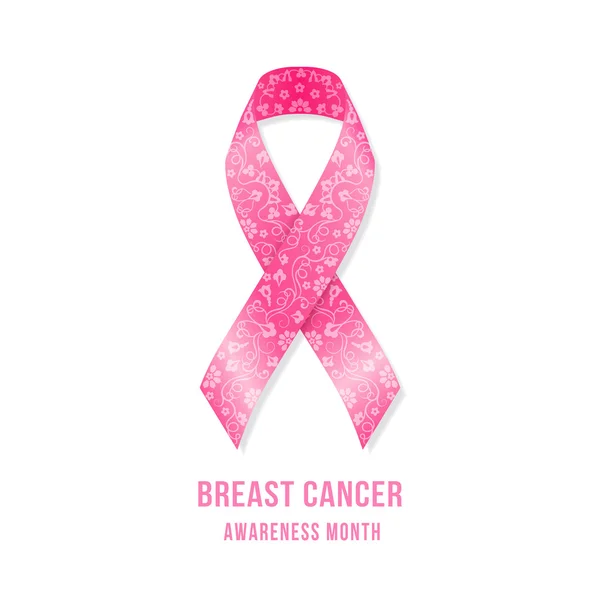 Realistic Pink Ribbon Breast Cancer Awareness Stock Vector (Royalty Free)  710369335