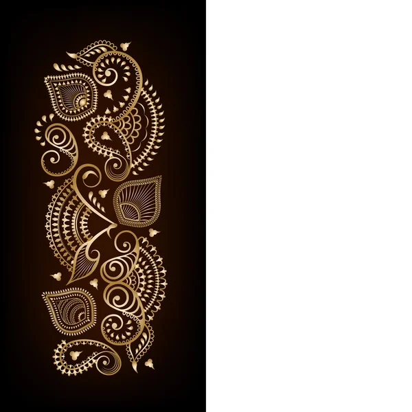 Hindu ornament  on a dark — Stock Vector