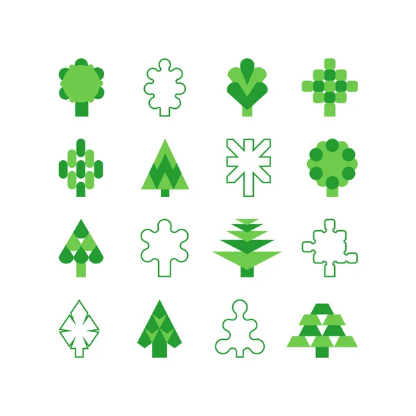 Tree symbol Geometric shapes — Stock Vector