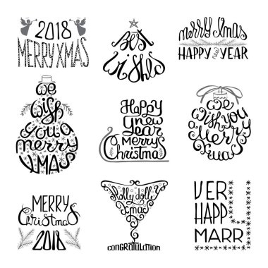 Kış tipografi seti