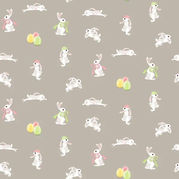 Naadloos patroon met konijnen — Stockvector
