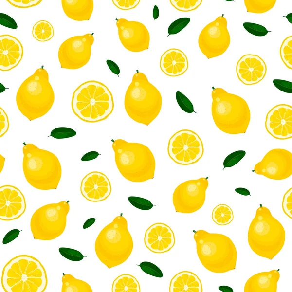 Desen beyaz bir arka planda kesintisiz limon.