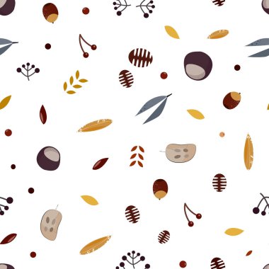 Dikişsiz sonbahar kalıptır. Vektör.