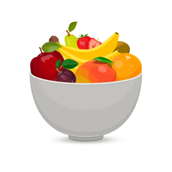 A large plate of fruits. Vector — Stock Vector