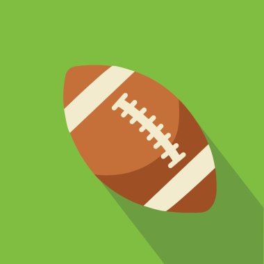 Amerikan futbolu simge vektör illüstrasyon izole yeşil bir arka plan