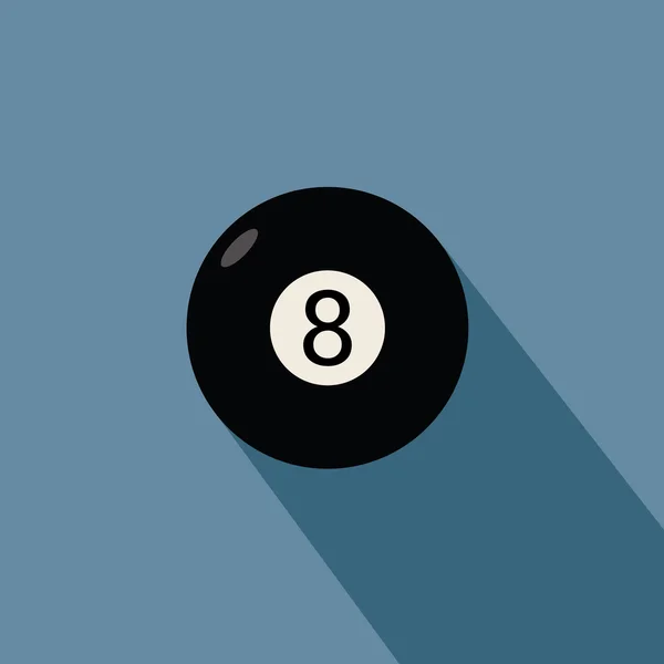 Une illustration vectorielle d'icône de boule de snooker isolée dans un fond bleu — Image vectorielle