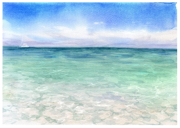 Морская акварель — стоковое фото
