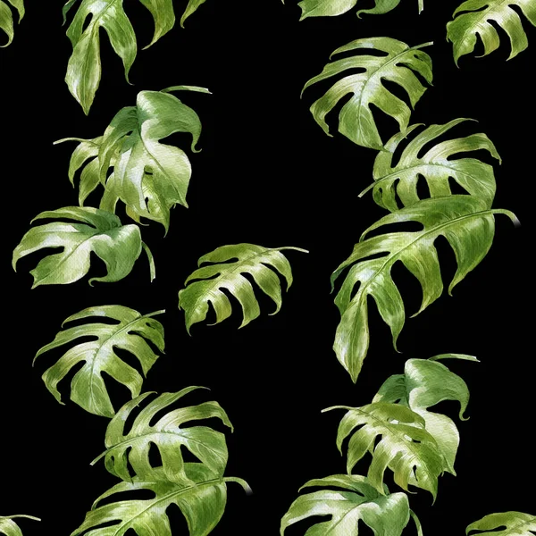 葉、シームレスなパターンの水彩イラスト — ストック写真
