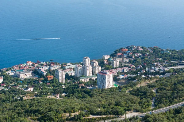 Vista Desde Montaña Foros Península Crimea Mar Barcos Casas —  Fotos de Stock