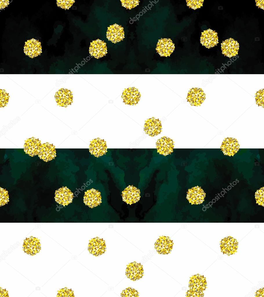 Gold seamless polka dot pattern