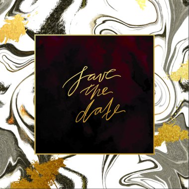 Trendy mermer davet şablonu