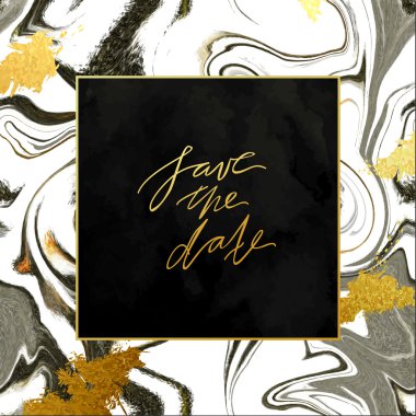 Trendy mermer davet şablonu