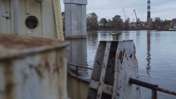 Vista da zona portuária industrial — Vídeo de Stock