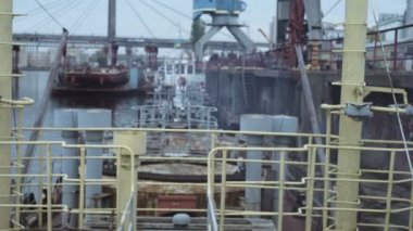 Gemi inşa bölge görünümü, endüstriyel tekne kurulu bağlantı noktasından