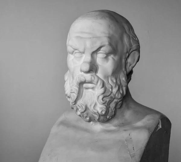 Busto in gesso di Socrate Foto Stock