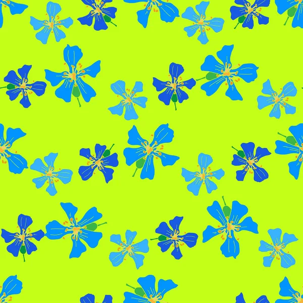 Color simple botánico abstracto sin costura patrón de fondo — Archivo Imágenes Vectoriales