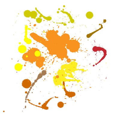 Öğeleri damla mürekkep Grunge el yapımı