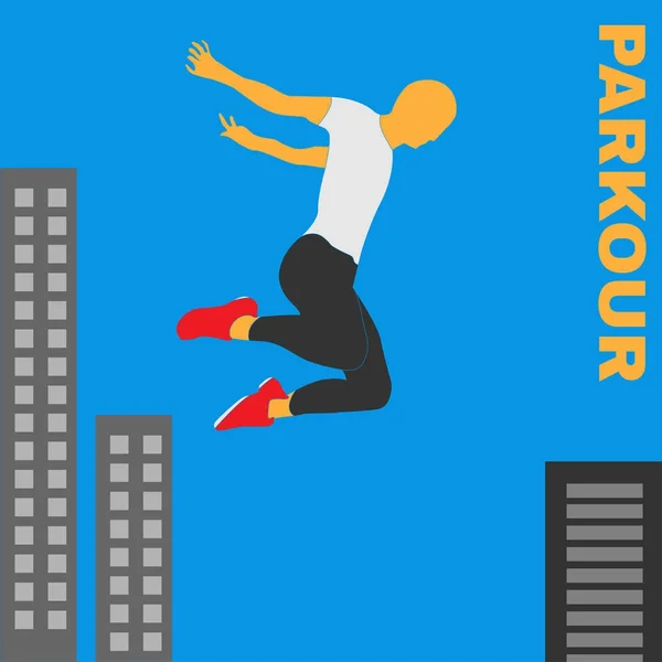 Parkour σχήμα εικονογράφηση επίπεδη στοιχεία — Διανυσματικό Αρχείο