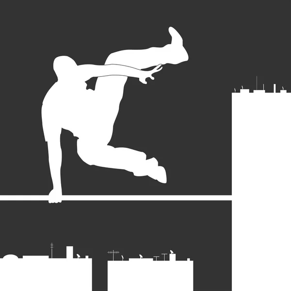 Parkour σχήμα εικονογράφηση επίπεδη στοιχεία — Διανυσματικό Αρχείο