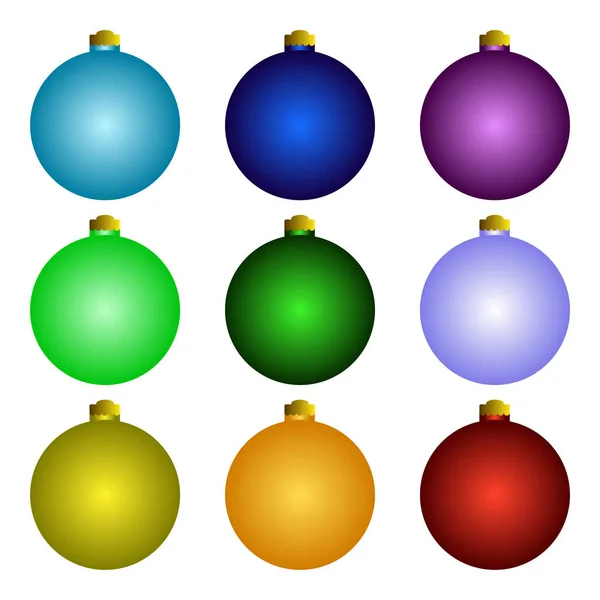 Ensemble de jouets de Noël et Nouvel An — Image vectorielle
