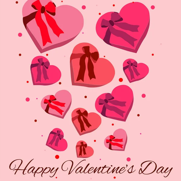 Feliz día de San Valentín desea ilustración — Vector de stock