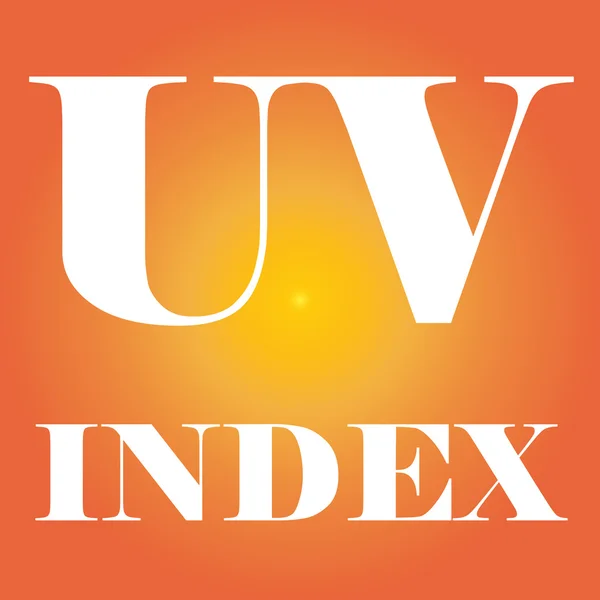 UV INDEX typography — Stock Vector