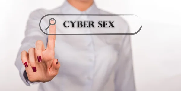 CYBER SEX written in search bar on virtual screen