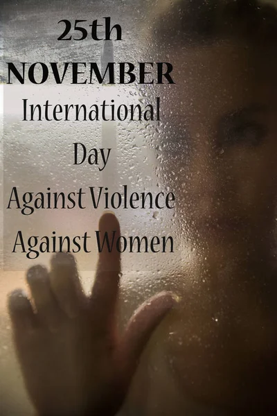 Mezinárodní den za odstranění násilí páchaného na Women.November 25, Mezinárodní den za odstranění násilí na ženách. — Stock fotografie