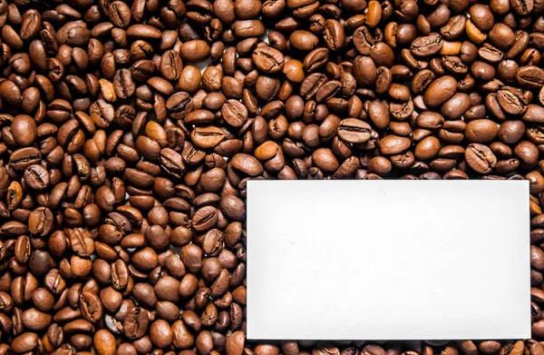 Mengsel van verschillende soorten koffiebonen. Koffie Achtergrond. — Stockfoto