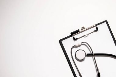 Sağlık stetoskop veya beyaz adam izole phonendoscope
