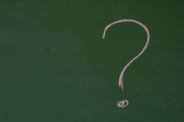 Question mark drawn in chalk — Stock Photo, Image