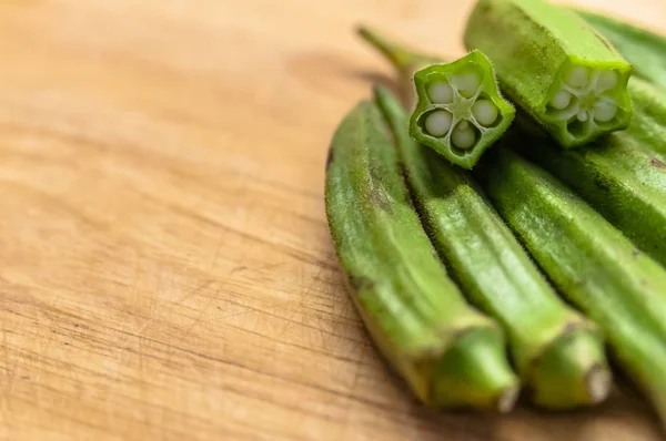 Organic healthy okra — Stock Photo, Image