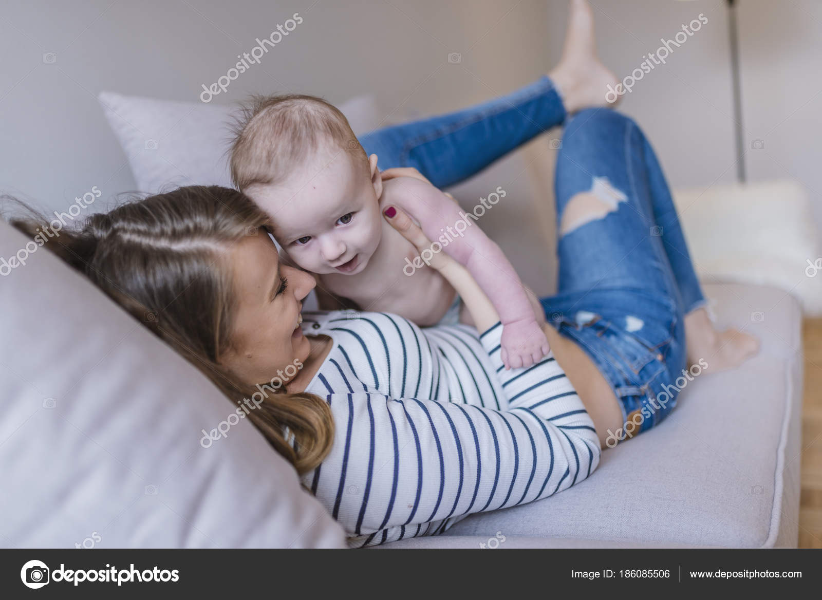 Young Boy And Mom