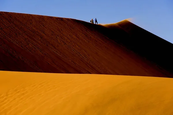 stock image Tourists at Sossusvlei area