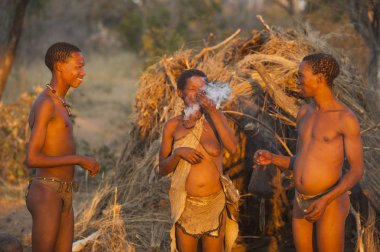 Ju /'Hoansi-San Bushmen Grashoek, Namibia,