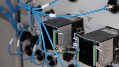 Elektrik kalkan Closeup, kalkan kablolama jeneratör dağılımı