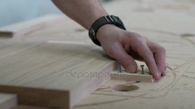 bir tornavida kullanarak adam spin çalı